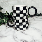 Black & White Retro Checkered Mug