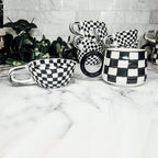 Black & White Retro Checkered Mug