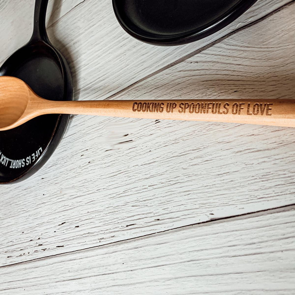 Give It a Rest Spoon Rest and Wooden Spoon  — Select Your Style & Spoon
