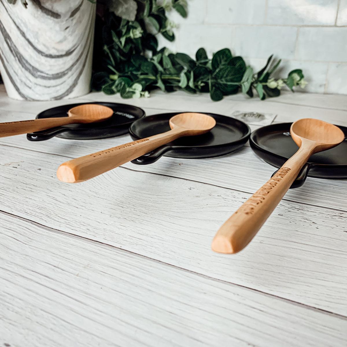 Give It a Rest Spoon Rest and Wooden Spoon  — Select Your Style & Spoon