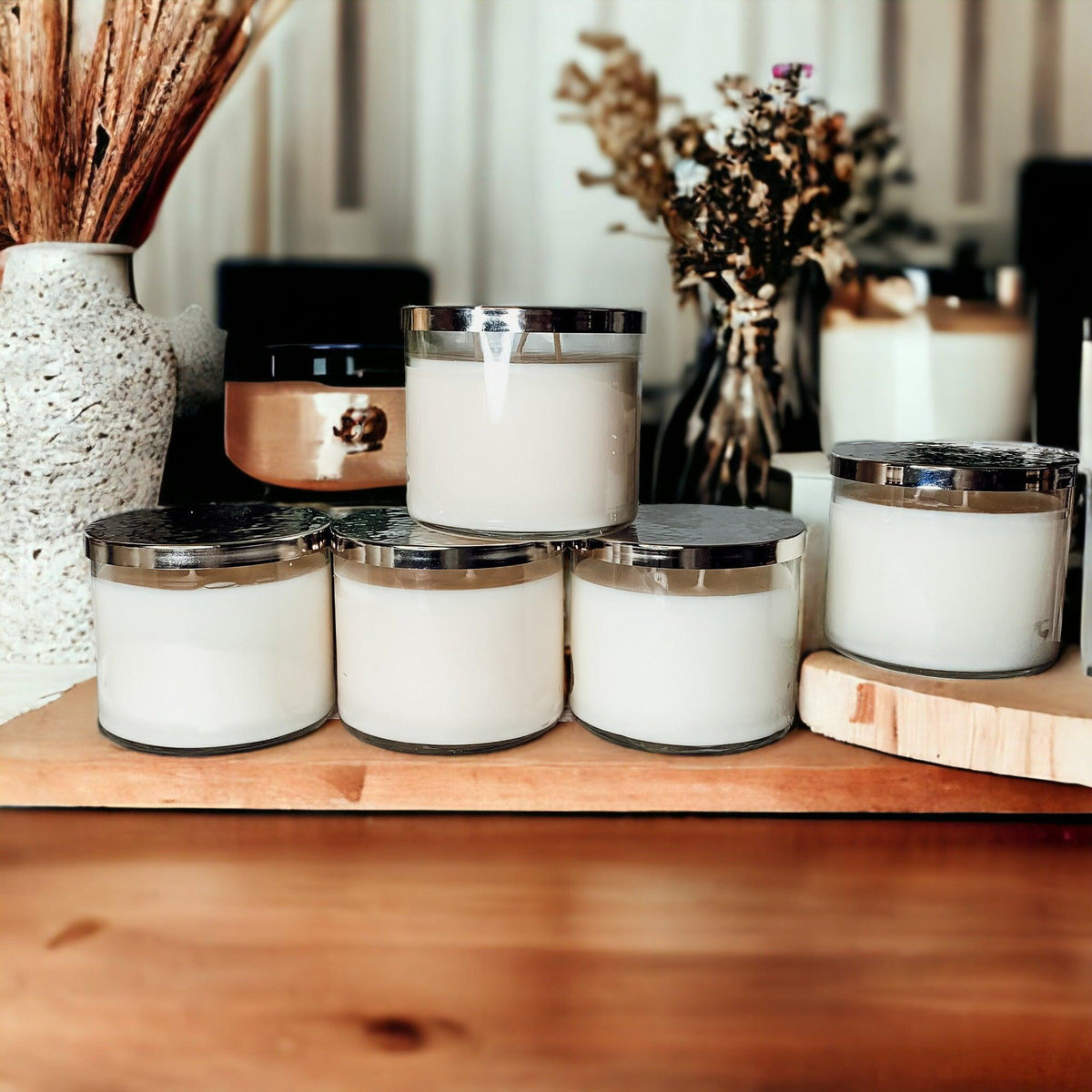 Simplistic Large 3-Wick No Label Candle  — Select Your Scent