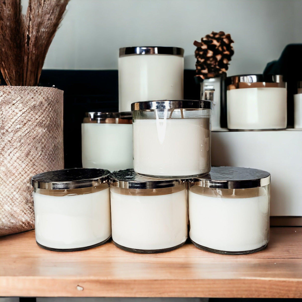Simplistic Large 3-Wick No Label Candle  — Select Your Scent