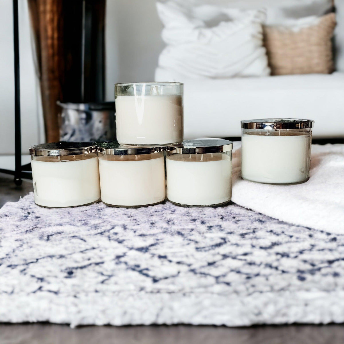 Simplistic Large 3-Wick No Label Candle  — Select Your Scent