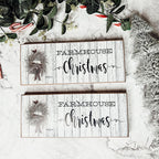 Wooden "Farmhouse Christmas" Decorative Sign