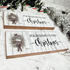 Wooden "Farmhouse Christmas" Decorative Sign