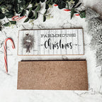 Wooden "Farmhouse Christmas" Decorative Sign