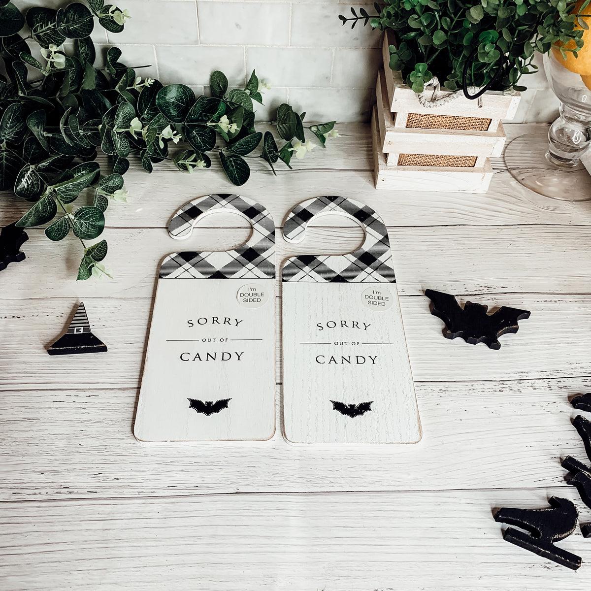 Ding Dong Double-Sided Halloween Door Knob Sign