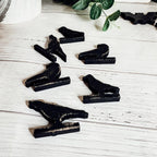 Black Wooden Halloween Decorations - 6 pack — Select Your Shape
