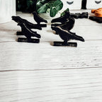 Black Wooden Halloween Decorations - 6 pack — Select Your Shape