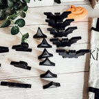 Black Wooden Halloween Decorations - 6 pack — Select Your Shape