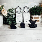 Black Wooden Halloween Decorations - 6 pack — Select Your Shape