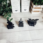 Black Wooden Halloween Decorations - 6 pack — Select Your Shape