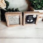 Double-Sided Wood Framed Sign "Hey Boo" + "It's Cuddle Weather"