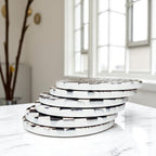 Courtly Check Ceramic Coasters — Select Your Pack & Style