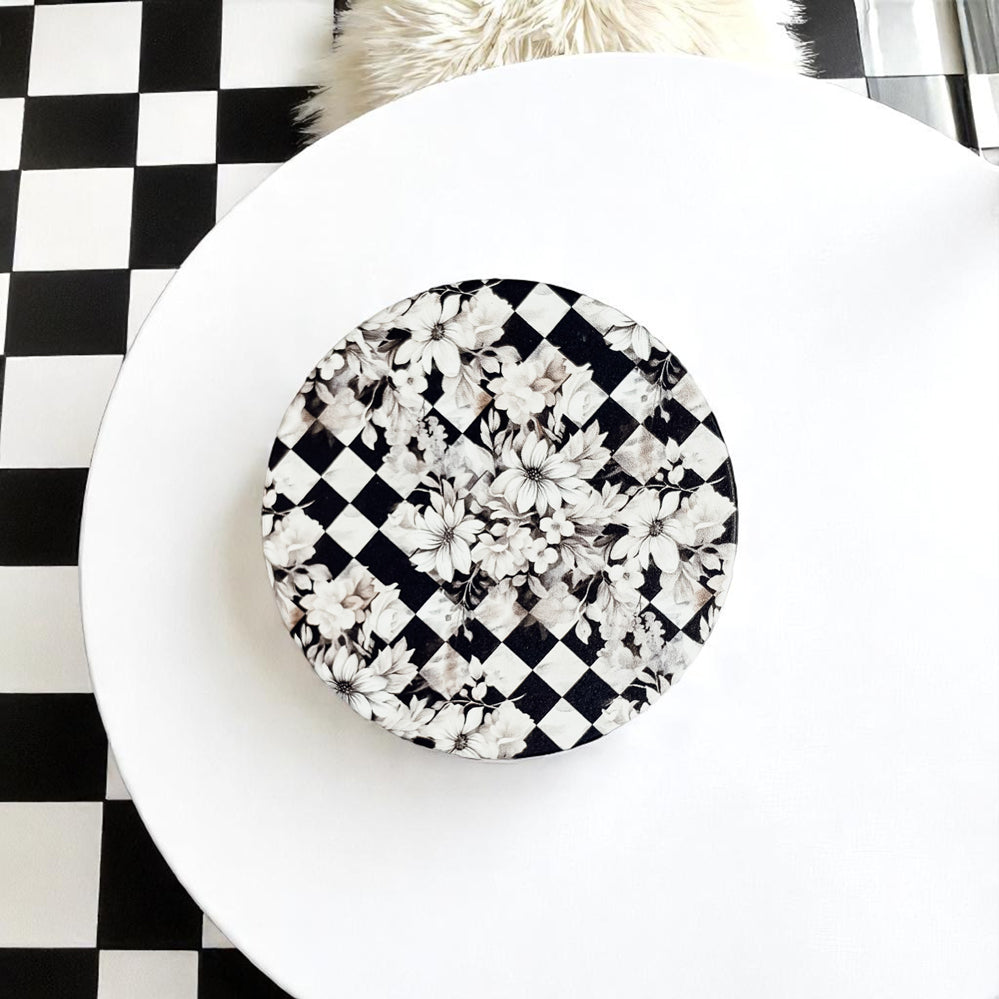Courtly Check Ceramic Coasters — Select Your Pack & Style