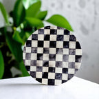 Courtly Check Ceramic Coasters — Select Your Pack & Style