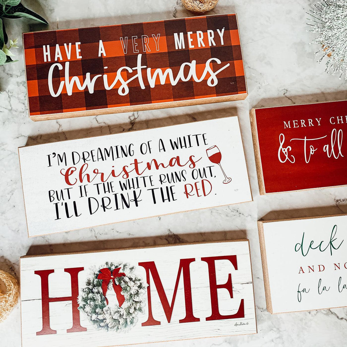 Handmade Wooden "Home" Christmas Sign