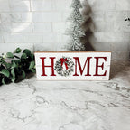Handmade Wooden "Home" Christmas Sign