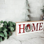 Handmade Wooden "Home" Christmas Sign