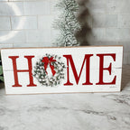 Handmade Wooden "Home" Christmas Sign