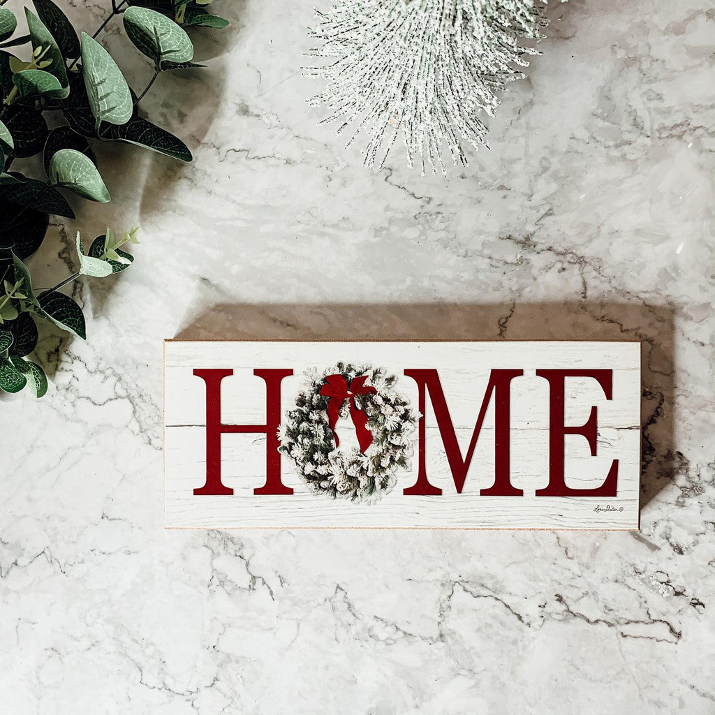 Handmade Wooden "Home" Christmas Sign