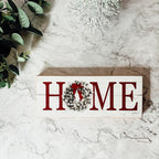 Handmade Wooden "Home" Christmas Sign