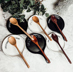 Bold "Life is Short...Lick the Spoon" Spoon Rest & Wooden Spoon — Select Your Color & Spoon