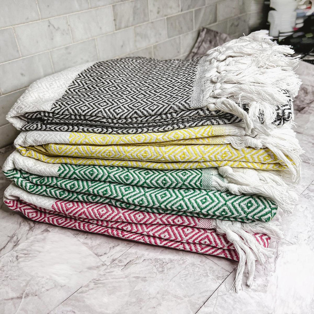 Haley Diamond XL Turkish Cotton Towel — Select Your Color
