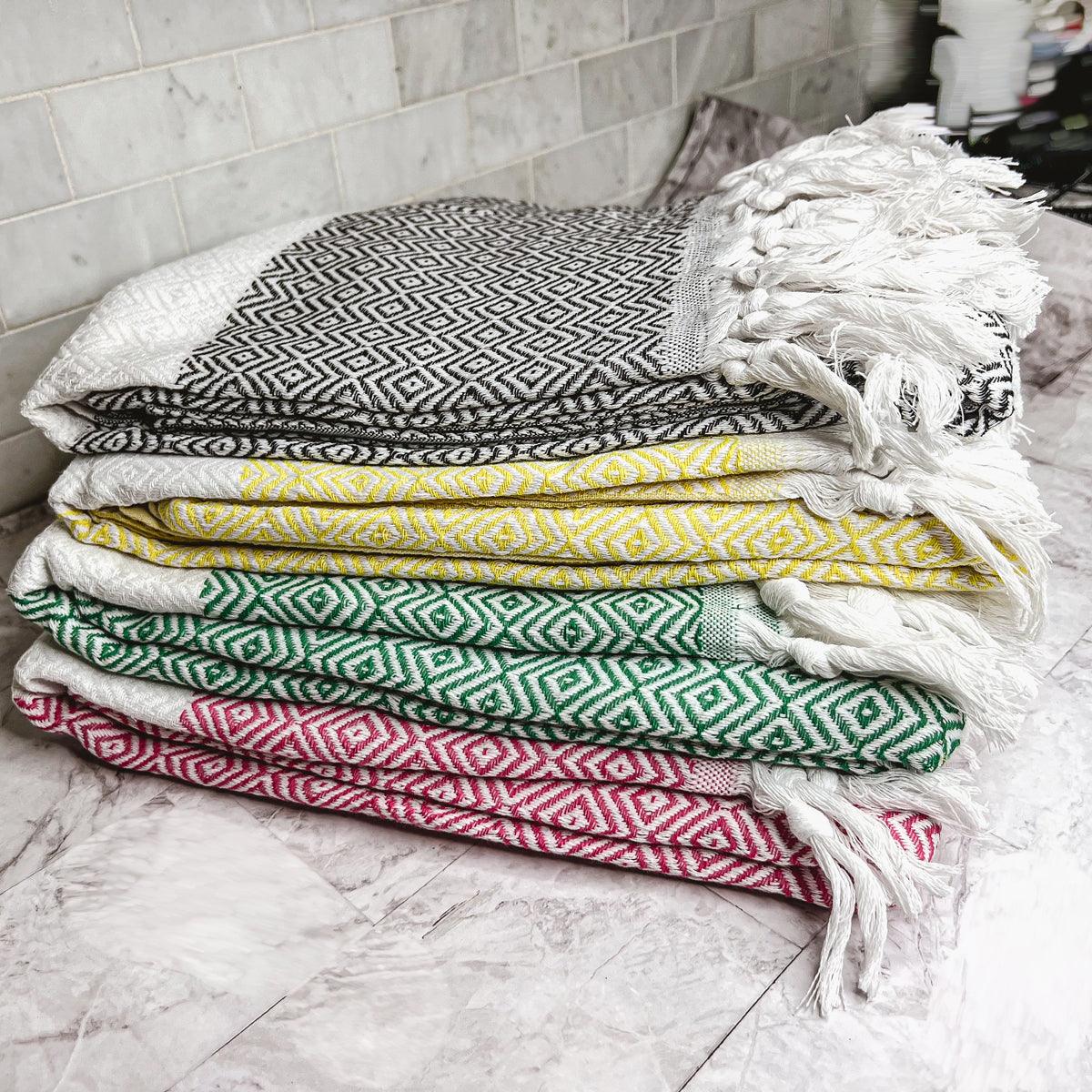 Haley Diamond XL Turkish Cotton Towel — Select Your Color