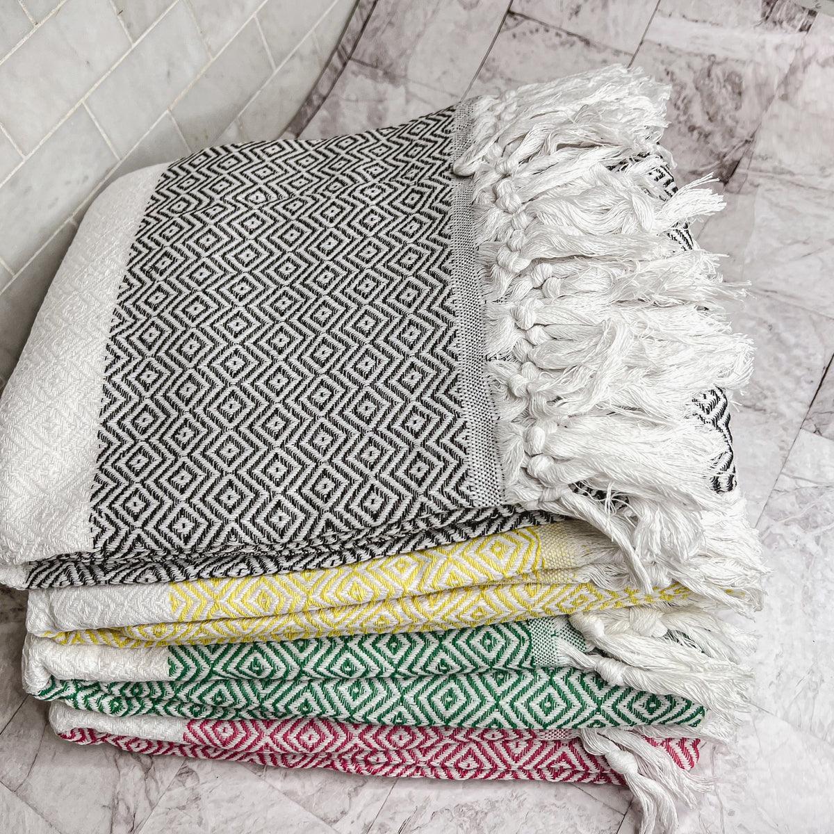 Haley Diamond XL Turkish Cotton Towel — Select Your Color