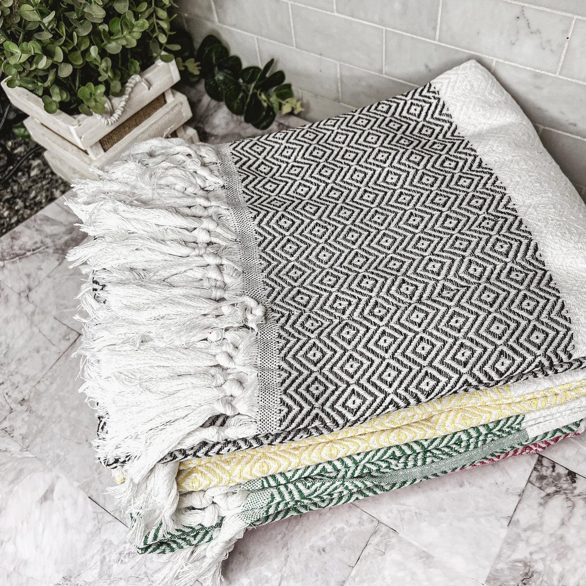 Haley Diamond XL Turkish Cotton Towel — Select Your Color