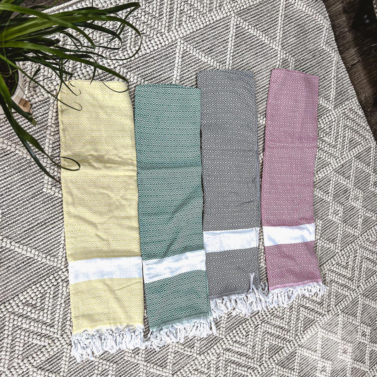 Haley Diamond XL Turkish Cotton Towel — Select Your Color