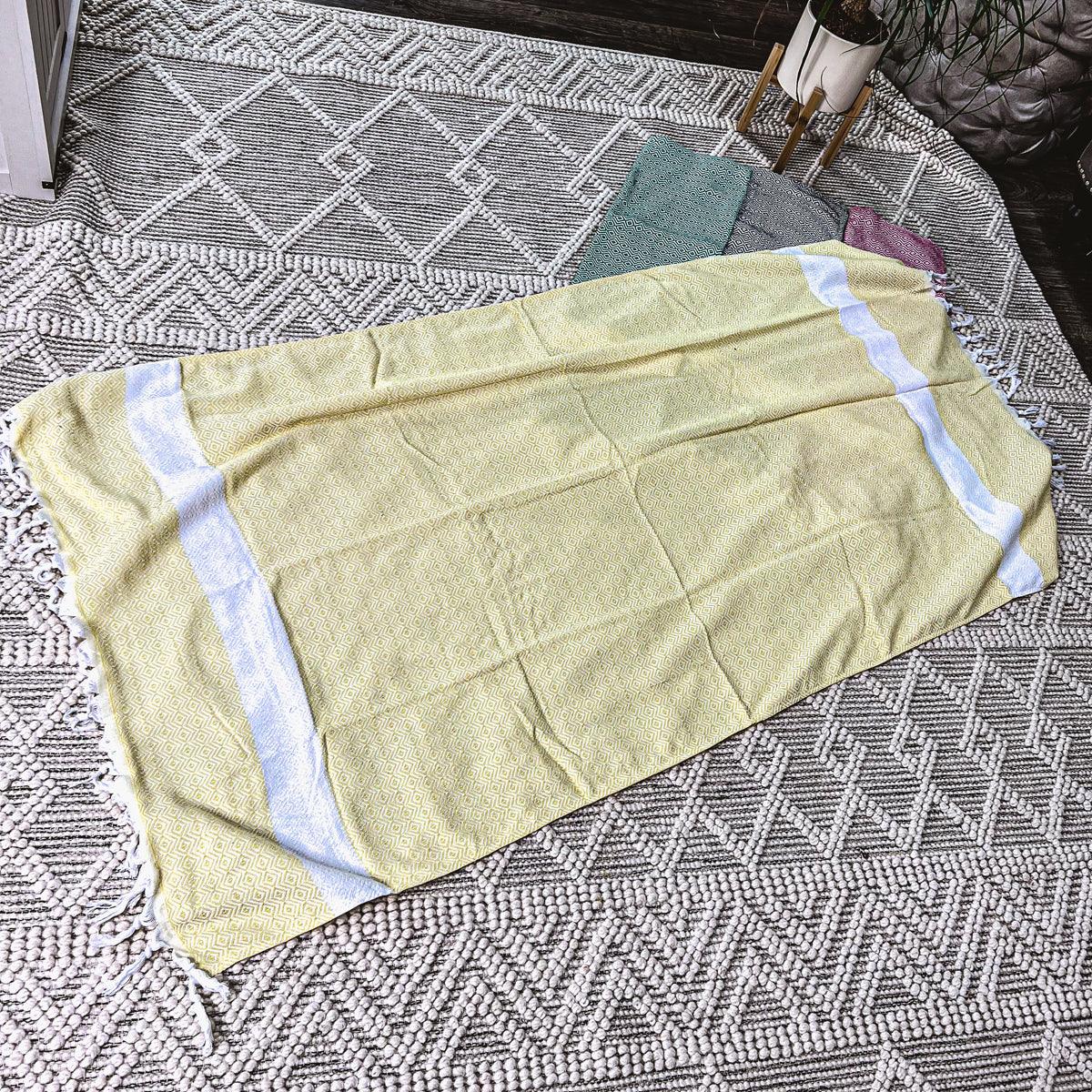 Haley Diamond XL Turkish Cotton Towel — Select Your Color