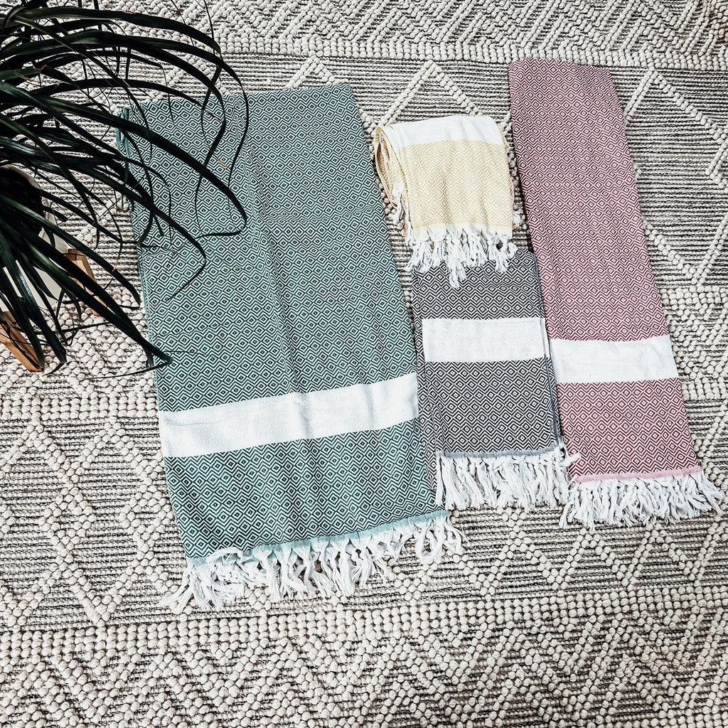 Haley Diamond XL Turkish Cotton Towel — Select Your Color