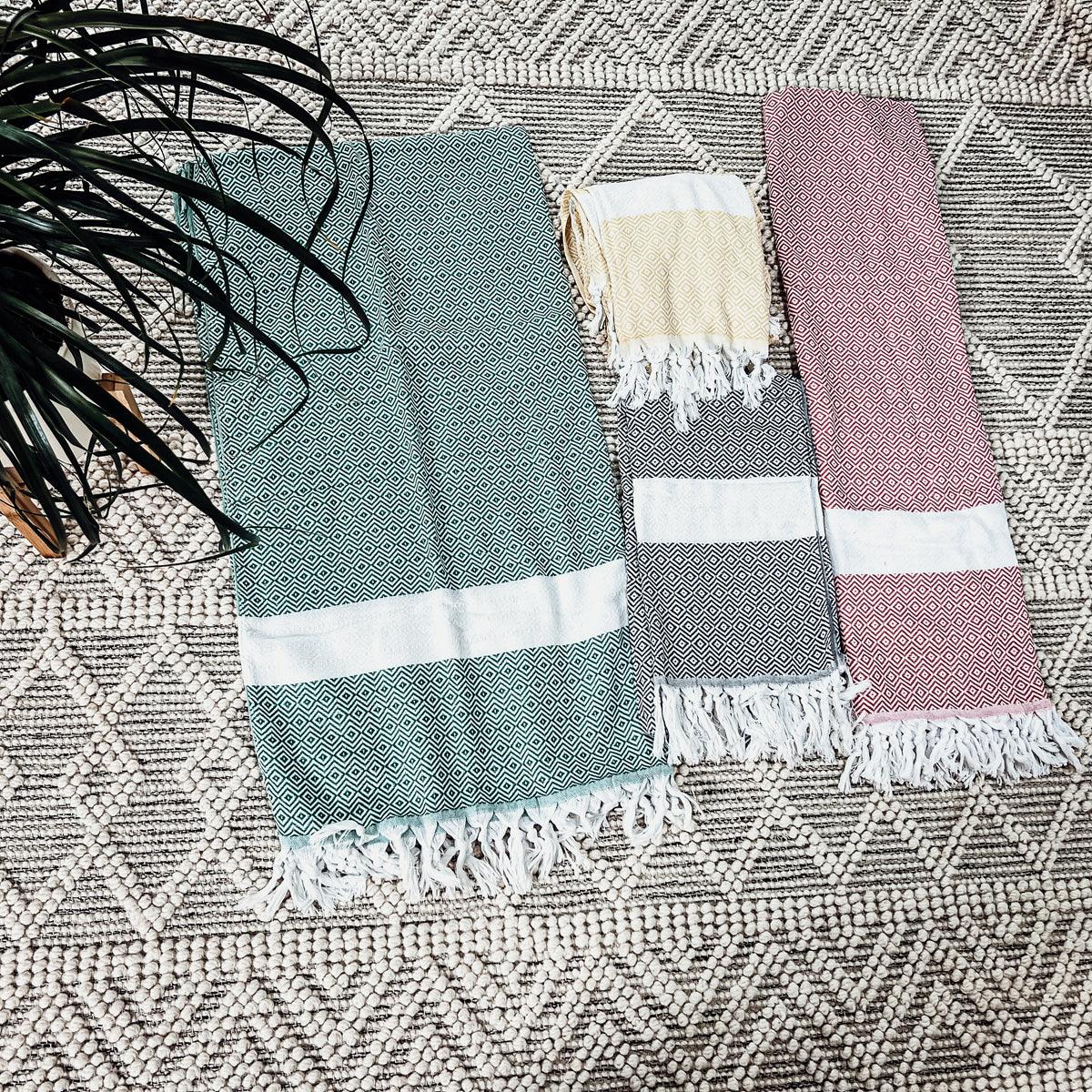 Haley Diamond XL Turkish Cotton Towel — Select Your Color