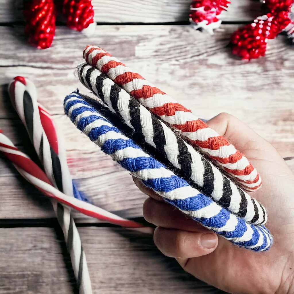 Black & White Braided Rope Coasters (Set of 4)