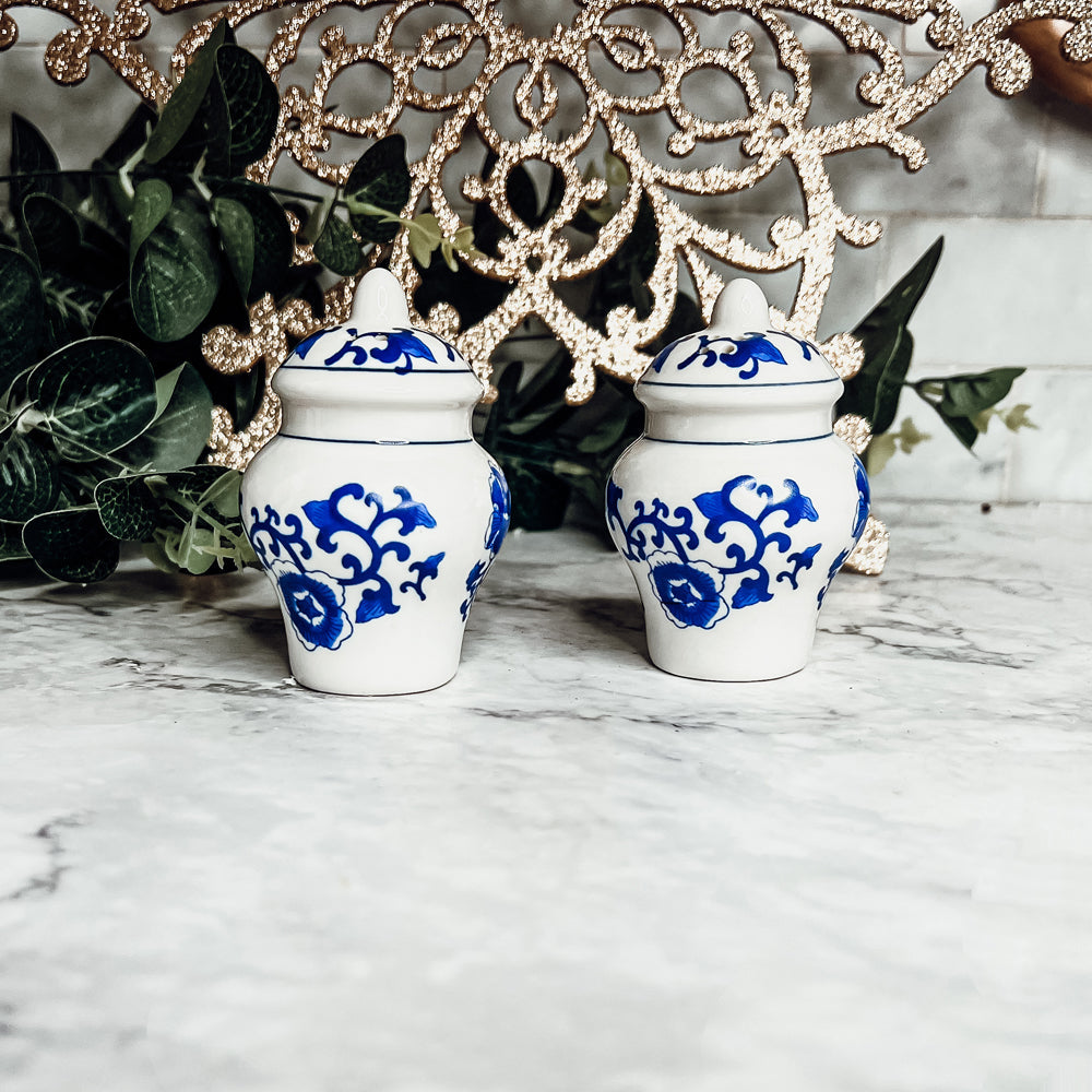 Blue & White Ginger Jar Salt & Pepper Shakers