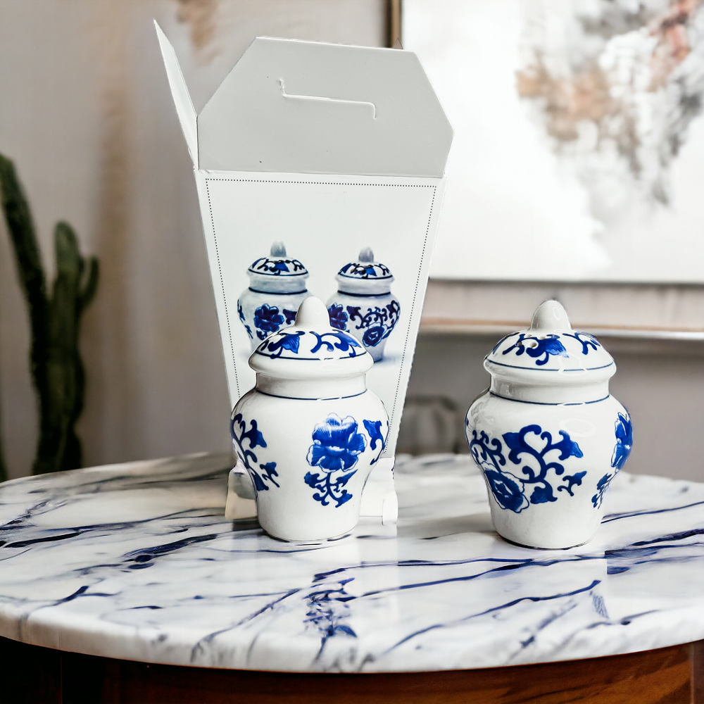 Blue & White Ginger Jar Salt & Pepper Shakers