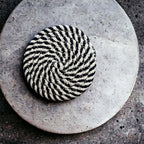 Black & White Braided Rope Coasters (Set of 4)