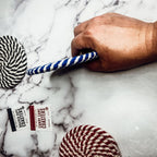 Blue & White Braided Rope Coasters (Set of 4)