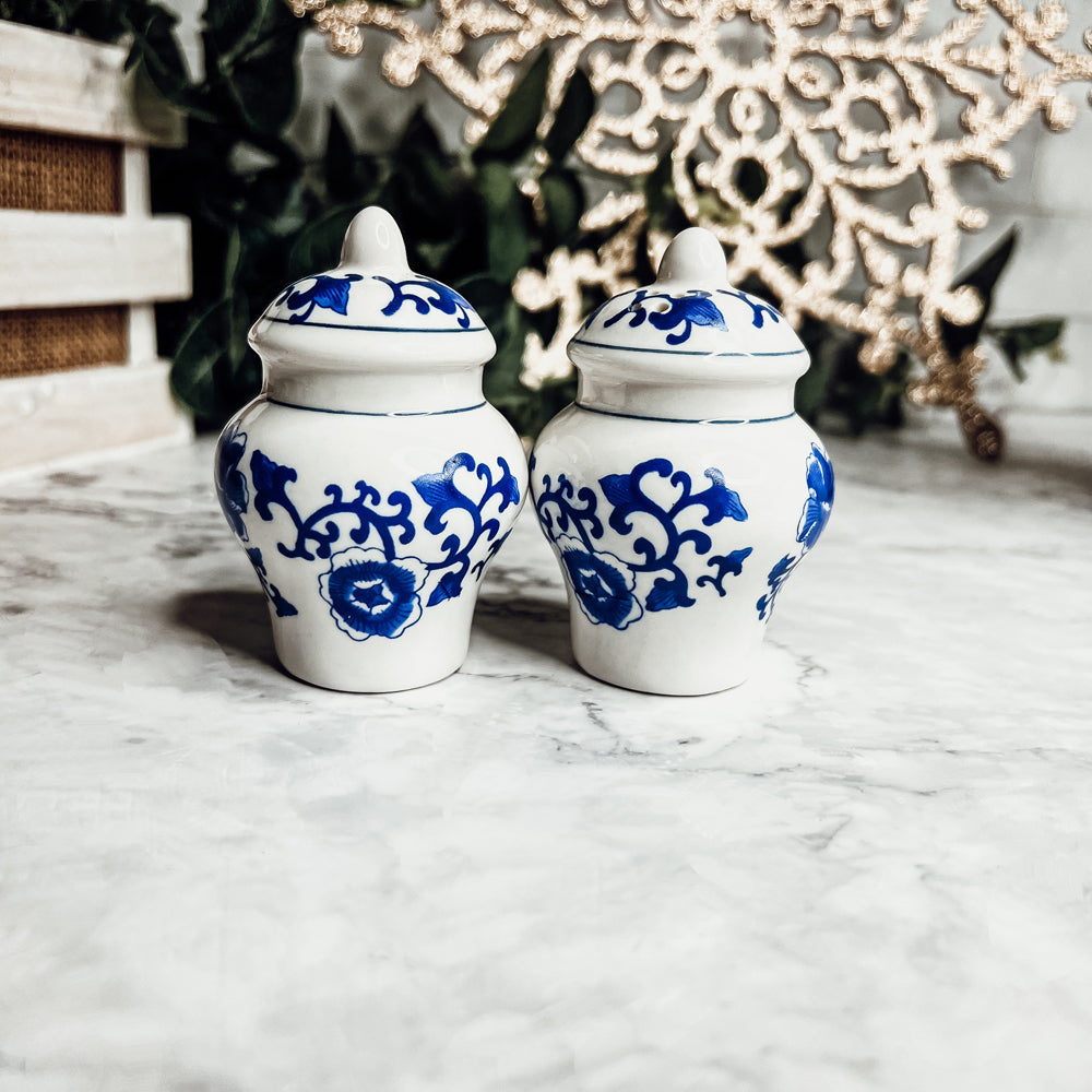 Blue & White Ginger Jar Salt & Pepper Shakers