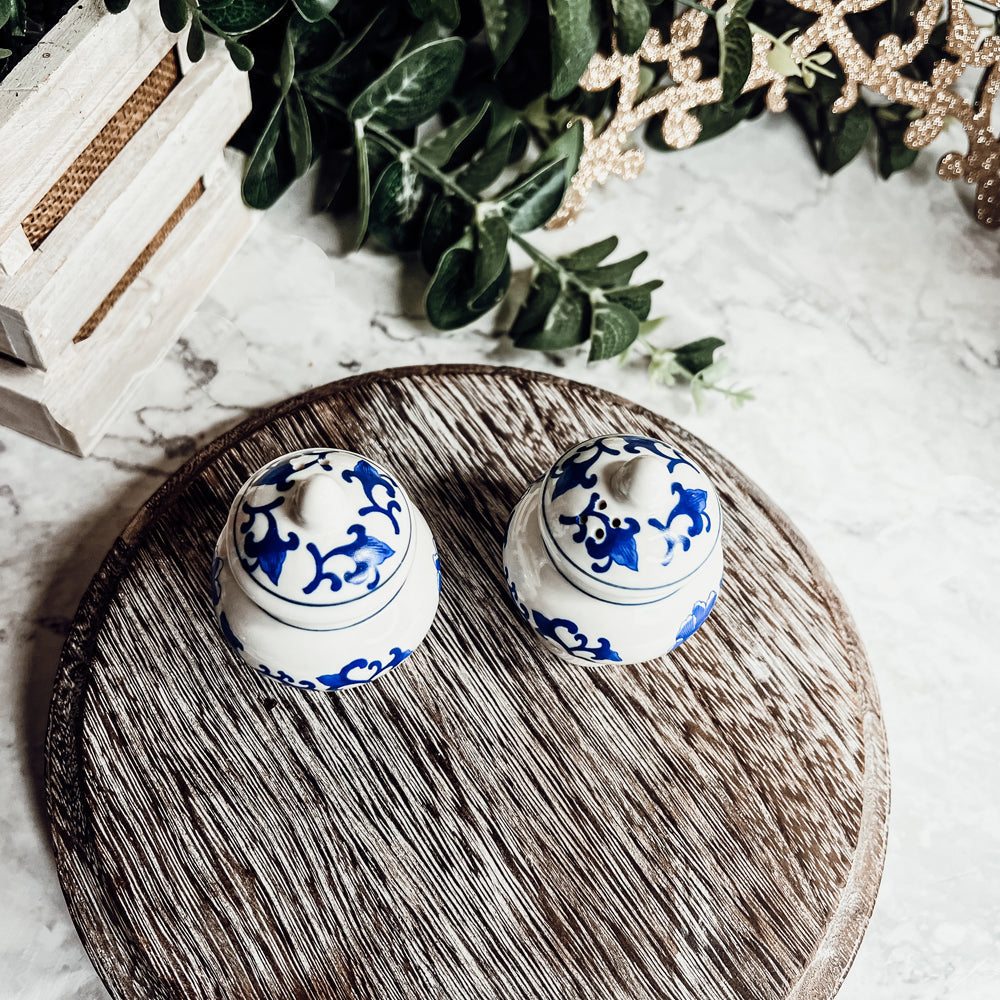 Blue & White Ginger Jar Salt & Pepper Shakers