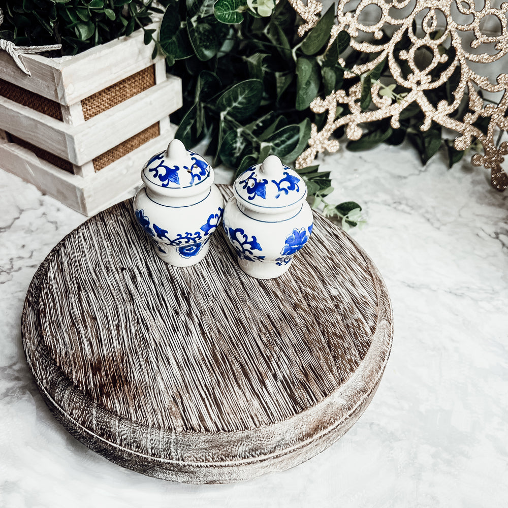 Blue & White Ginger Jar Salt & Pepper Shakers