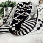 Geo Double-Sided Medium Weight Cotton Soft Knit Throw Blanket — Select Your Color