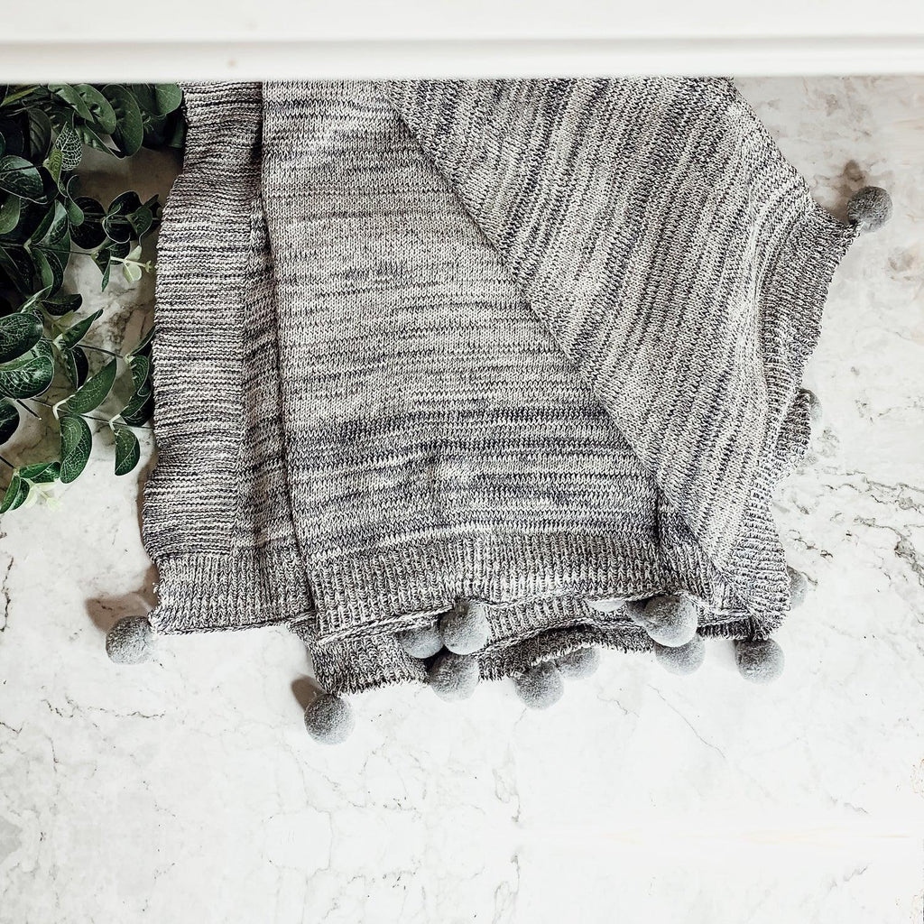 Casablanca Pom Pom Throw Blanket — Select Your Color