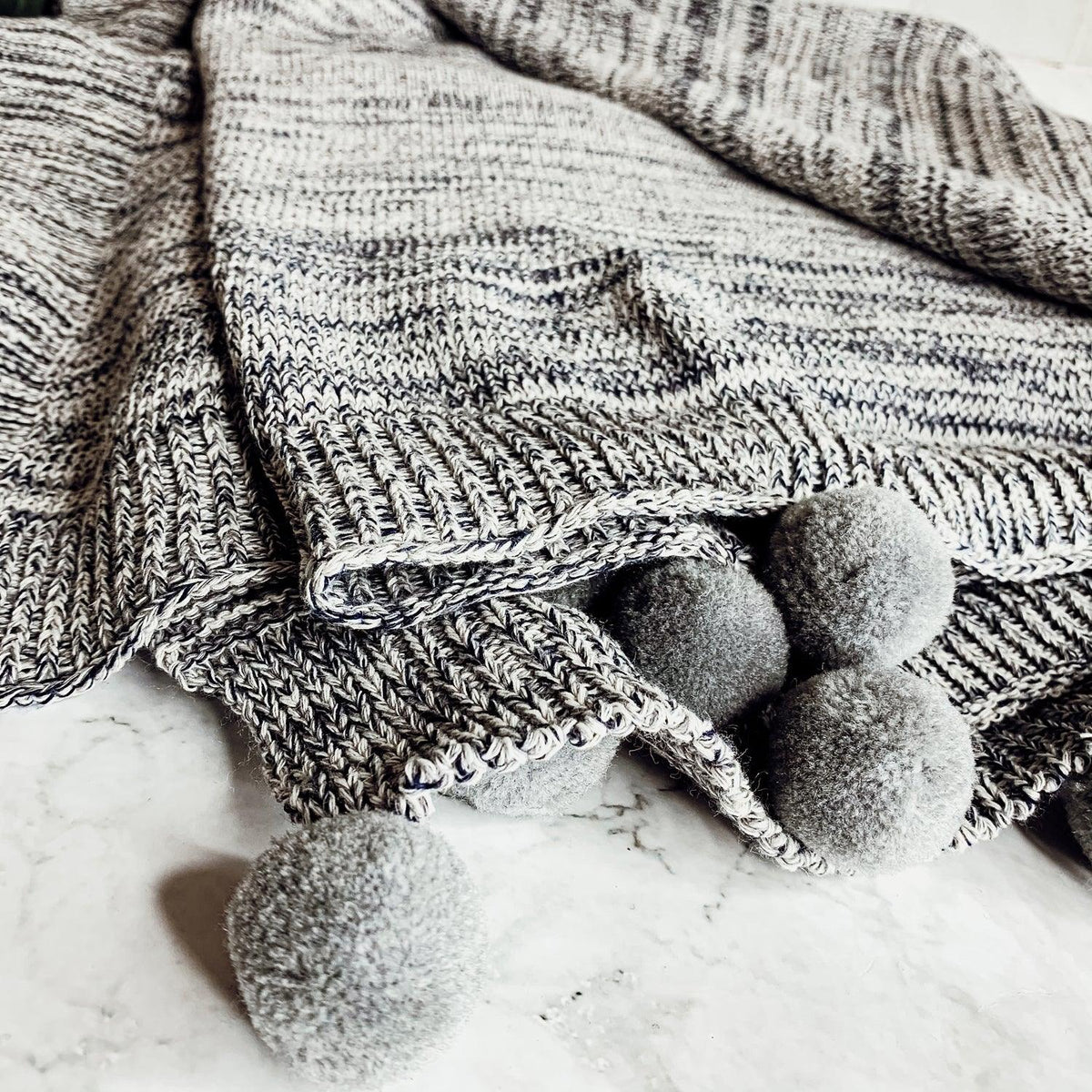 Casablanca Pom Pom Throw Blanket — Select Your Color