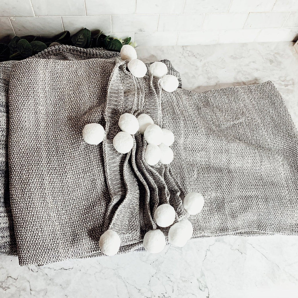Casablanca Pom Pom Throw Blanket — Select Your Color