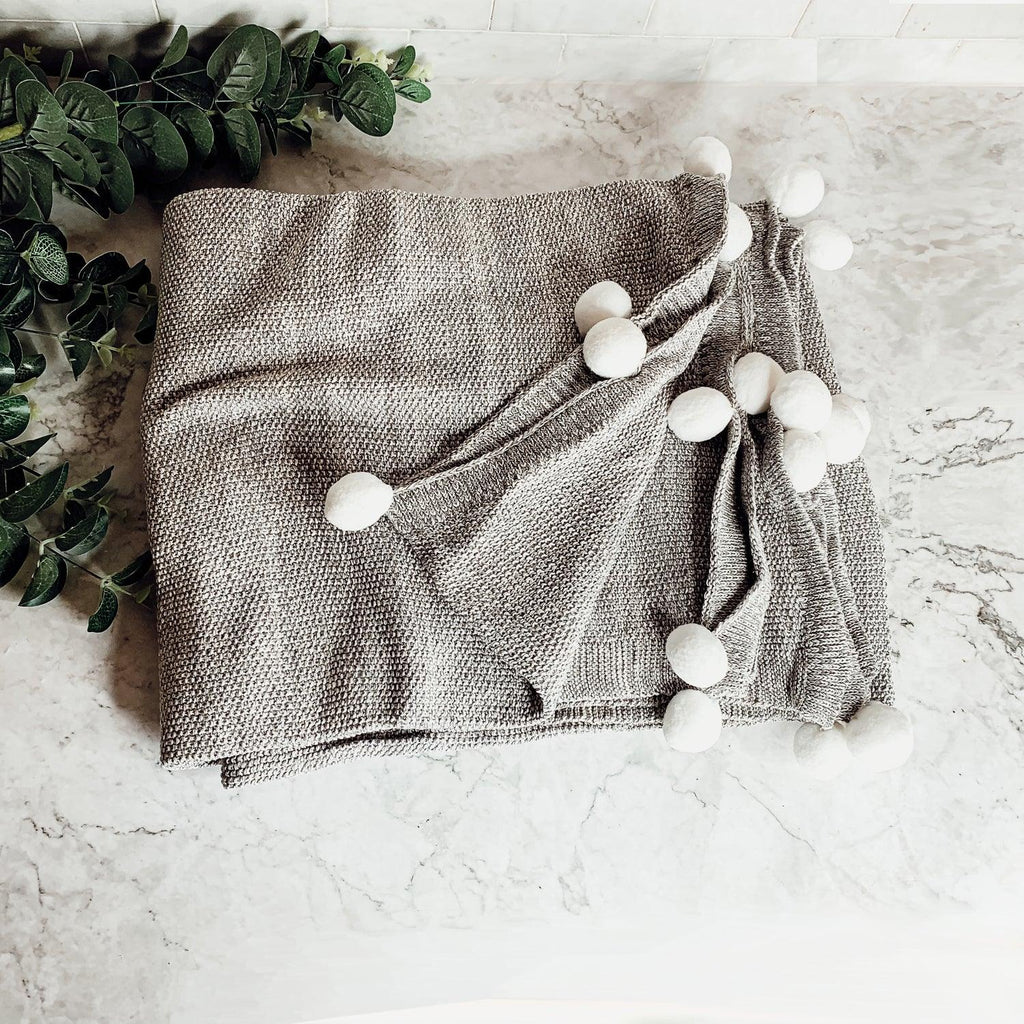 Casablanca Pom Pom Throw Blanket — Select Your Color