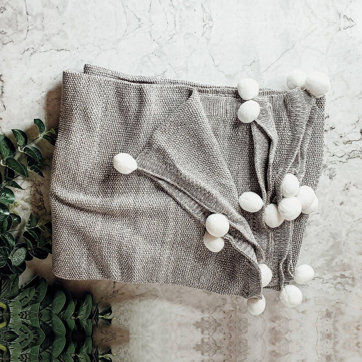 Casablanca Pom Pom Throw Blanket — Select Your Color