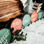 Minimalist Christmas Premium Ceramic Coasters with Cork Back — Select Your Pack & Color